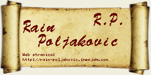 Rain Poljaković vizit kartica
